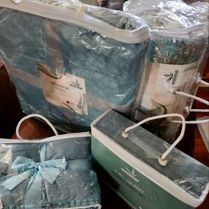 Serenity Bedding Set with Decorative Pillows and Throw Blanket